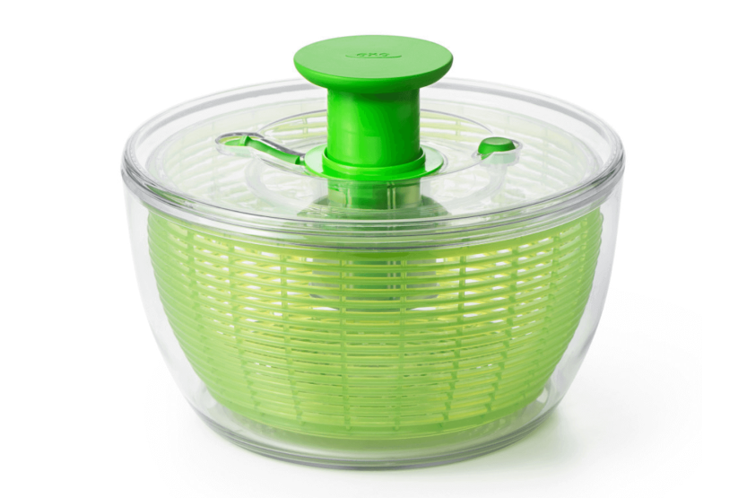 Escurridor de ensaladas OXO verde de 26 cm