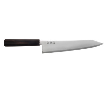 Håndlavet japansk gyuto kiritsuke -kokkekniv, 24 cm, Hatsukokoro Kaijin BS2, ibenholt