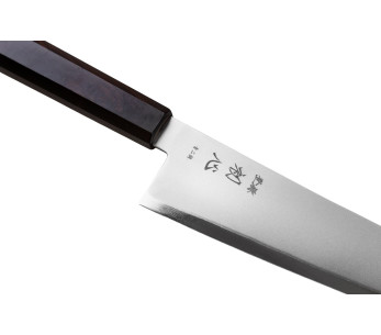 Hatsukokoro Kaijin BS2 -käsintehty japanilainen 21 cm:n gyuto - kokkiveitsi, eebenpuu 2
