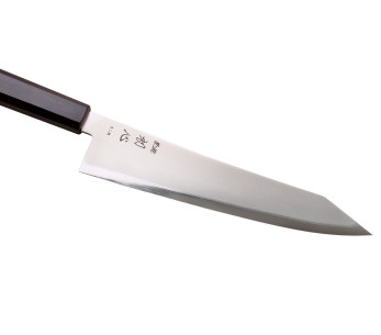 Cuchillo de chef gyuto kiritsuke de 22 cm, artesanal japonés, Hatsukokoro Kaijin BS2, ébano 2