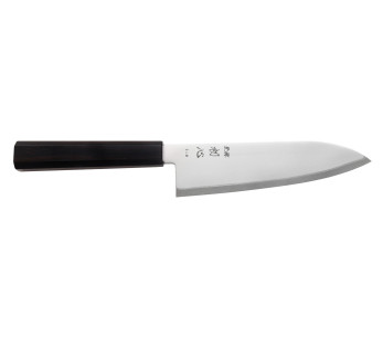 Hatsukokoro Kaijin BS2 -käsintehty japanilainen 17 cm:n santoku-veitsi, eebenpuuta