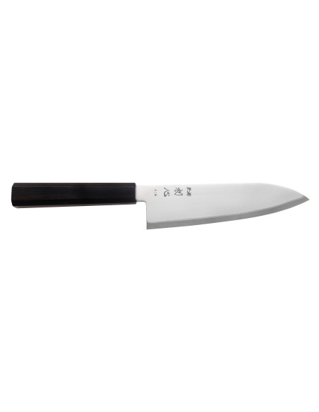 Håndlaget japansk santoku-kniv, 17 cm, Hatsukokoro Kaijin BS2, ibenholt