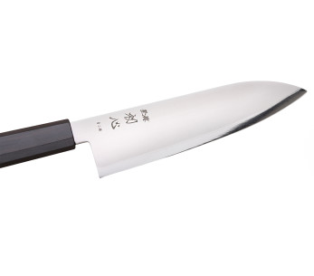 Håndlaget japansk santoku-kniv, 17 cm, Hatsukokoro Kaijin BS2, ibenholt 2