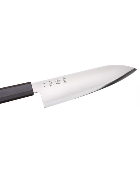 Håndlaget japansk santoku-kniv, 17 cm, Hatsukokoro Kaijin BS2, ibenholt