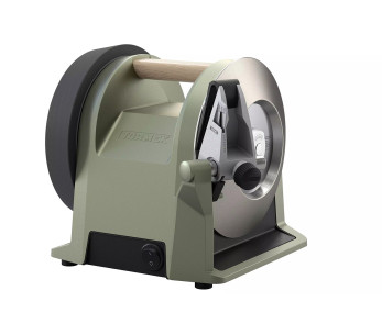 TORMEK T-1 elektrische slijpmachine, saliegroen, stille diamantslijpschijf