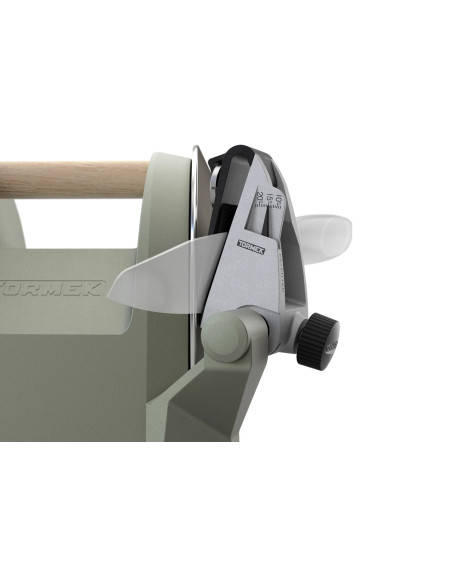 TORMEK T-1 elektrische slijpmachine, saliegroen, stille diamantslijpschijf