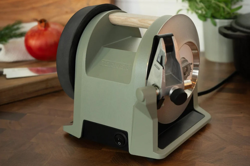 Affilatrice elettrica TORMEK T-1, verde salvia, mola diamantata silenziosa