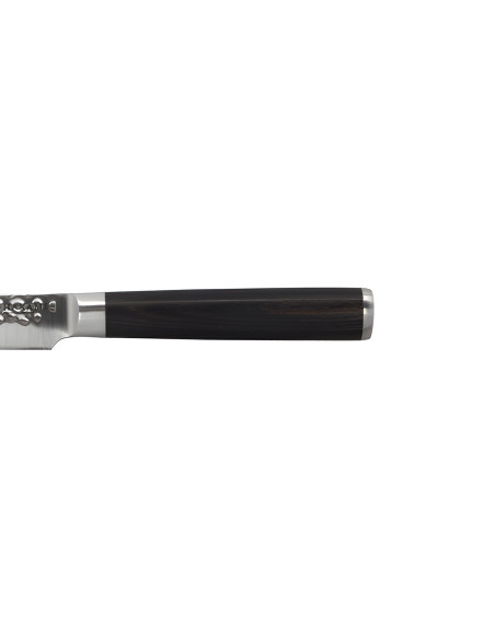 Hakami Sakura universal kniv, 12 cm, med hamret klinge og brunt pakkawood-skaft