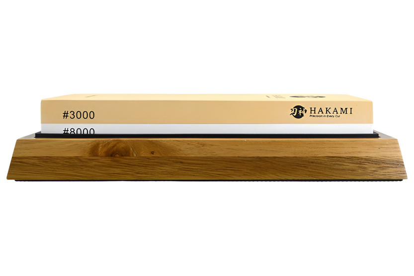 Pedra de afiar Hakami 3000/8000 com base e guia de afiação