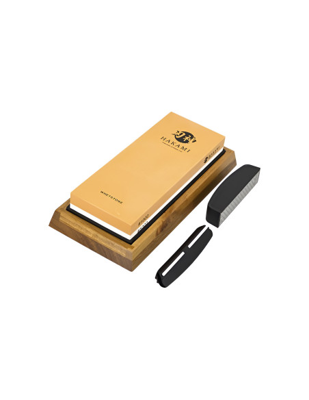 Hakami 1000/5000 Sharpening Stone with Base and Sharpening Guide
