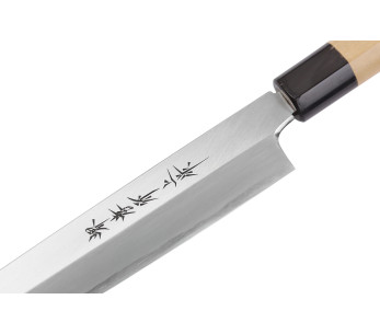 Coltello yanagiba giapponese artigianale Sakai Takayuki Honkasumi da 27 cm per mancini 2