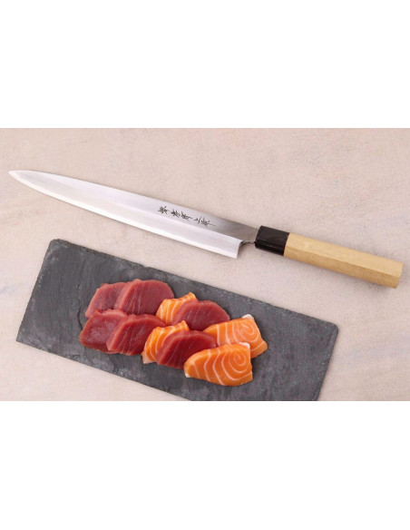 27-cm Handcrafted Japanese Yanagiba Knife by Sakai Takayuki Honkasumi for Left-Handed Users