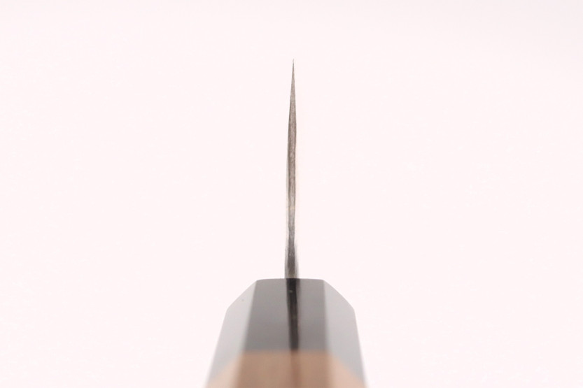 Håndlaget japansk Bunka- kniv, 17 cm, Nigara Hamono, Migaki Tsuchime, SG2, teak
