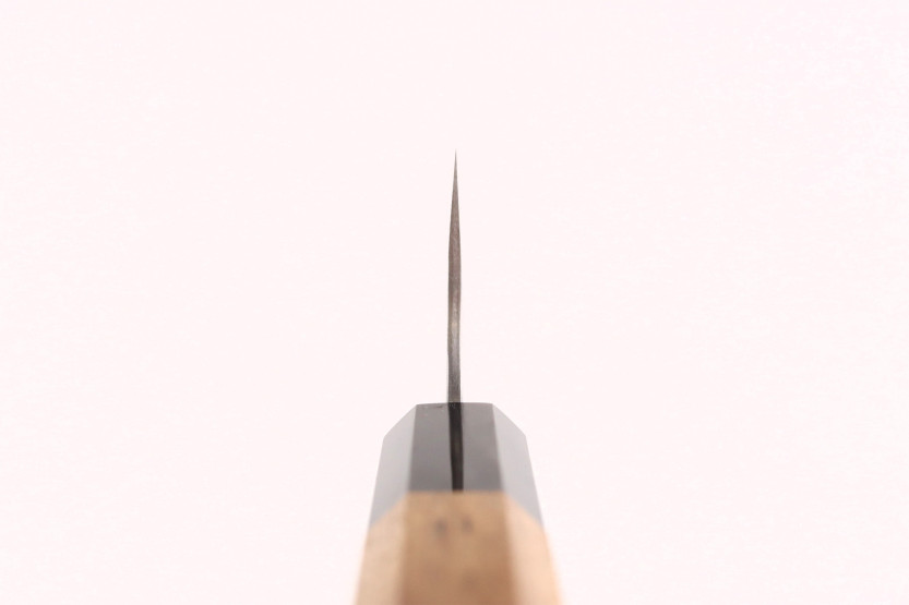 17 cm:n japanilainen käsintehty santoku-veitsi, Nigara Hamono Migaki Tsuchime SG2, tiikkipuukahva