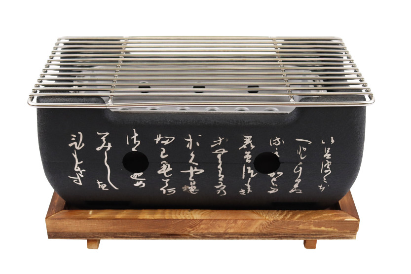Churrasqueira de mesa Wusaki ao estilo japonês, 24 x 12,5 cm, a carvão vegetal