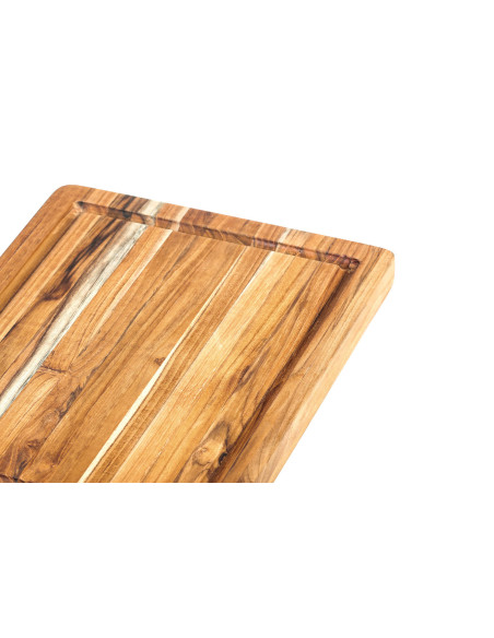 TeakHaus Scandi skjærebrett i teak med renne, 36 x 26 x 2,5 cm