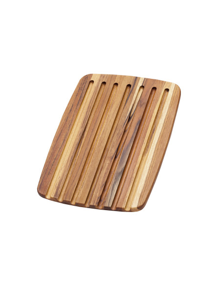 Tabla para cortar pan TeakHaus de teca, 41 x 28 x 1,4 cm