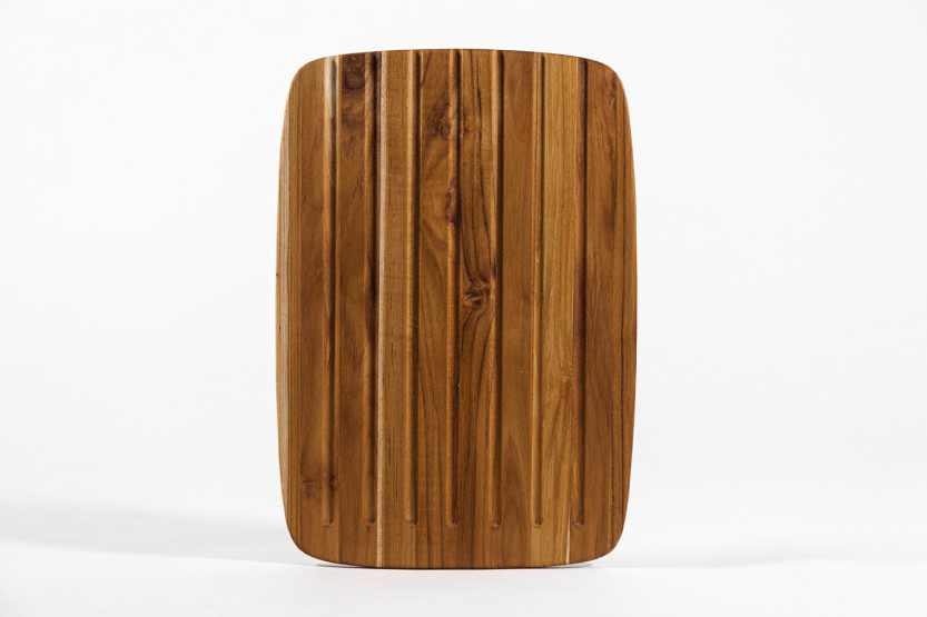 Tabla para cortar pan TeakHaus de teca, 41 x 28 x 1,4 cm