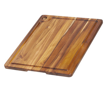 TeakHaus Marine skjærebrett i teak med renne, 46 x 36 x 2 cm
