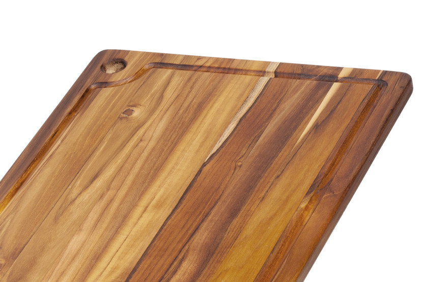 TeakHaus Marine skjærebrett i teak med renne, 46 x 36 x 2 cm