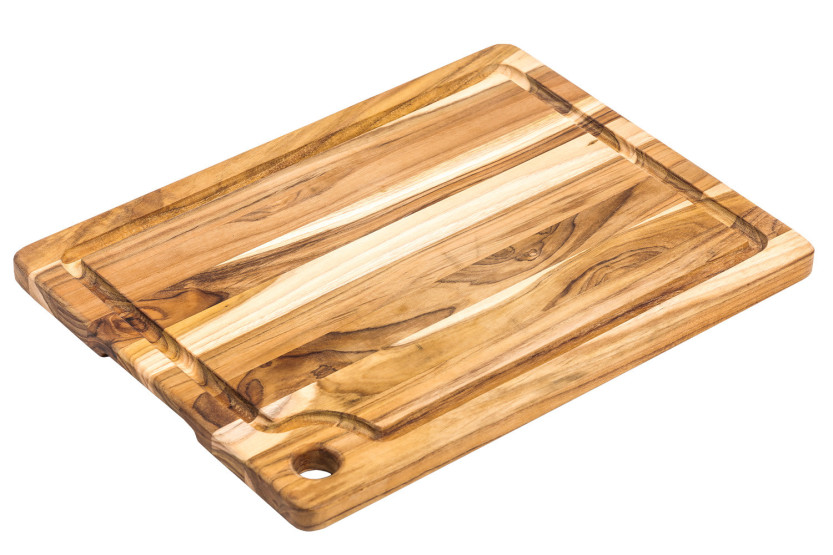 TeakHaus Marine skjærebrett i teak med renne, 46 x 36 x 2 cm