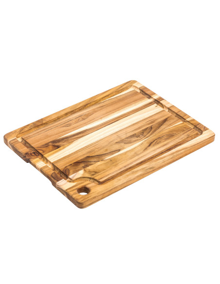 Tagliere TeakHaus Marine in teak con scanalatura 46x36x2 cm