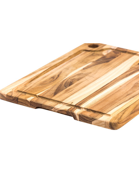 TeakHaus Marine skjærebrett i teak med renne, 46 x 36 x 2 cm