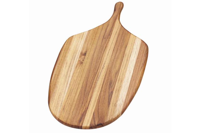 Bred serveringsbrett «TeakHaus Canoe» i teak, 54,5 x 28 x 1,3 cm
