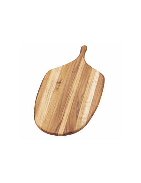 Bred serveringsbrett «TeakHaus Canoe» i teak, 54,5 x 28 x 1,3 cm