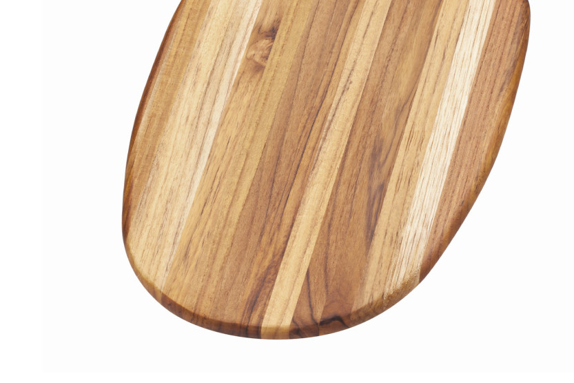 Bandeja de servicio ancha TeakHaus Canoe de teca, 54,5 x 28 x 1,3 cm