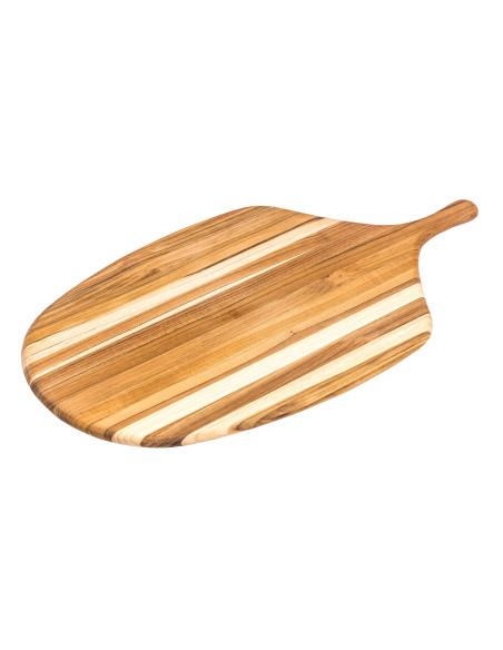 Bred serveringsbrett «TeakHaus Canoe» i teak, 54,5 x 28 x 1,3 cm