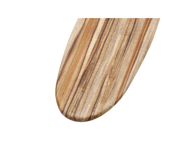 Bandeja de servicio alargada TeakHaus Canoe de teca, 67 x 21,5 x 1,3 cm 2