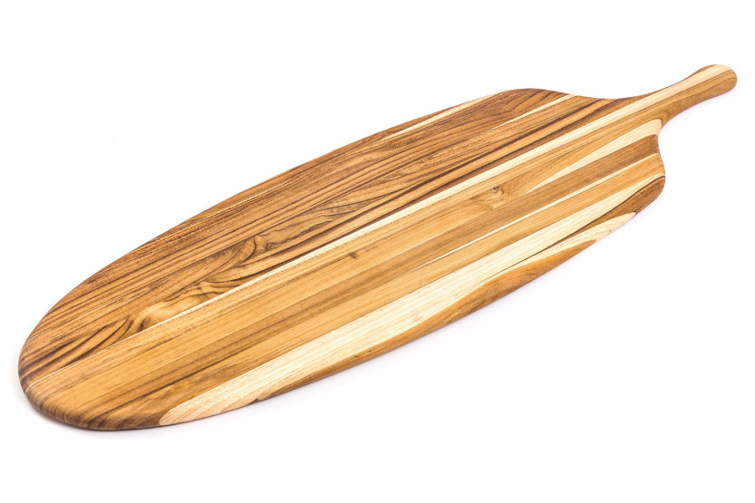 Lang serveringsbrett «TeakHaus Canoe» i teak, 67 x 21,5 x 1,3 cm