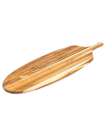 Lång serveringsbricka TeakHaus Canoe i teak, 67 x 21,5 x 1,3 cm