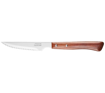 Sæt med 4 Arcos steak-/pizzaknive 11 cm savtakket blad sammenpresset bøgehåndtag 2