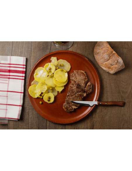 Coffret de 6 couteaux à steak/pizza Arcos lame dentelée 11cm manche en bois de hêtre compressé