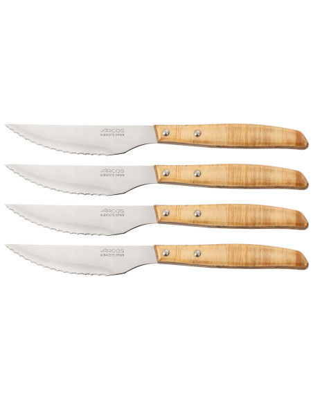 Arcos sett med 4 biffkniver 11 cm med takket blad