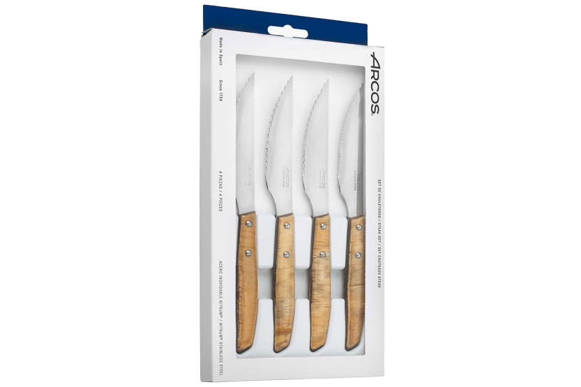 Juego de 4 cuchillos chuleteros Arcos 11cm hoja dentada