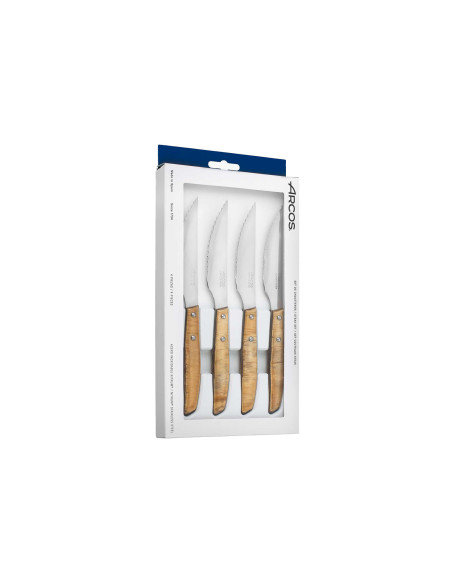 Juego de 4 cuchillos chuleteros Arcos 11cm hoja dentada