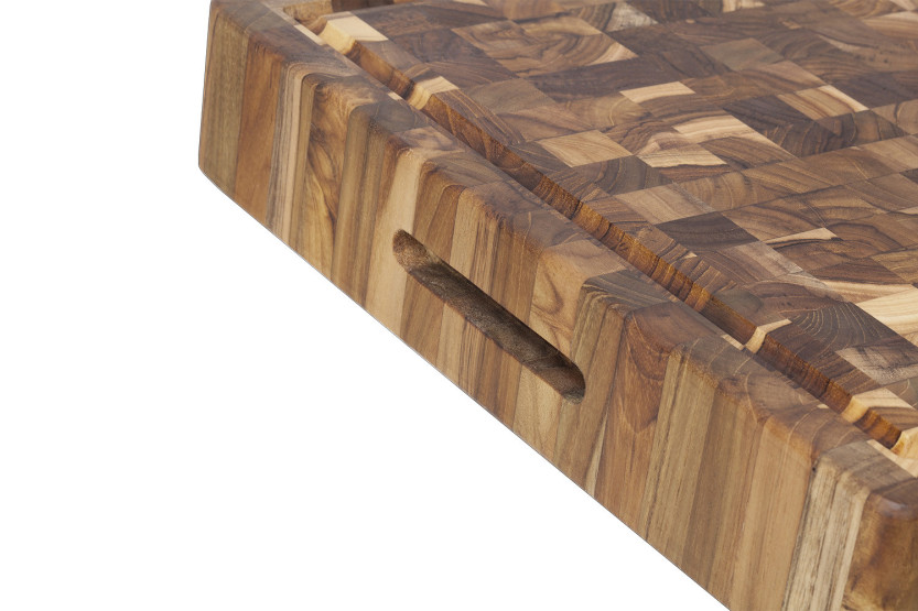 TeakHaus skärbräda i teak med droppskål, 52 x 36 x 6,4 cm