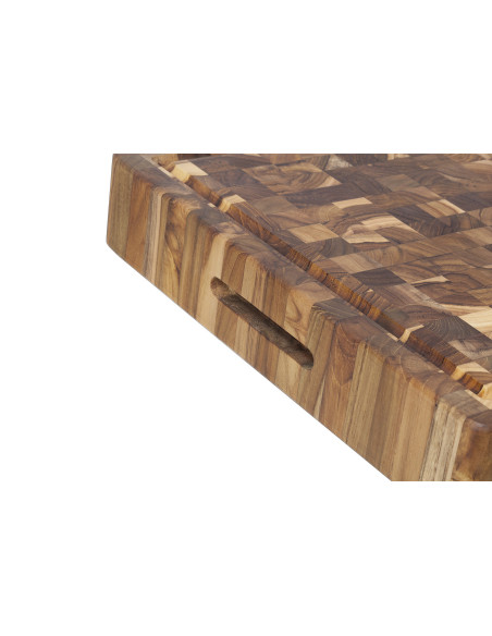 TeakHaus Teak Kitchen Cutting Board with Drip Tray, 52x36x6.4 cm