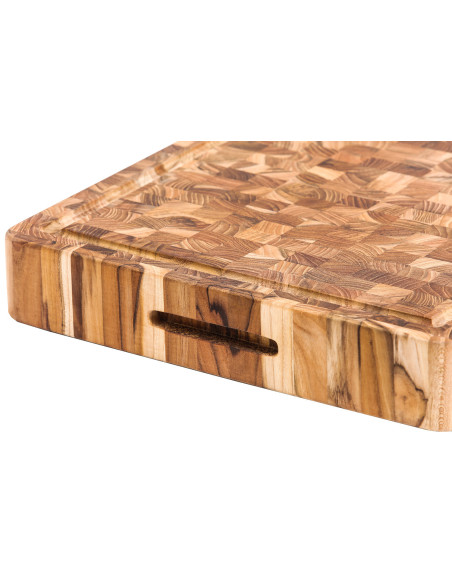 TeakHaus-snijplank van teakhout met afvoergroef, 52 x 36 x 6,4 cm