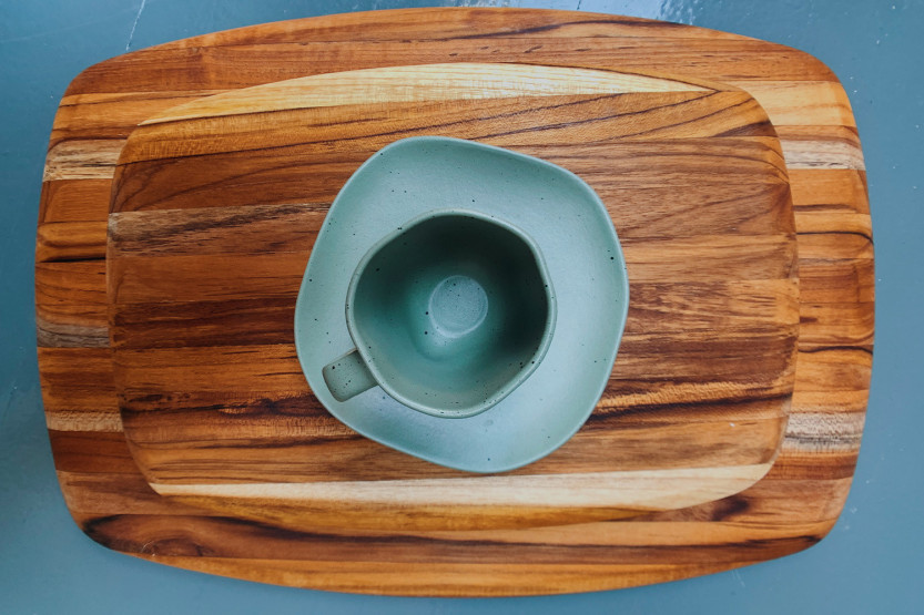 Tábua de cortar TeakHaus Elegant em teca, 36 x 24 x 1,5 cm