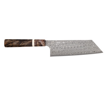 Faca nakiri kiritsuke japonesa artesanal de 17 cm da Nigara Hamono Anmon, em aço Damasco SG2