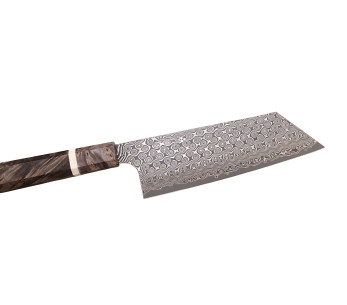 Handgemaakt Japans nakiri-kiritsuke-mes van 17 cm, Nigara Hamono Anmon Damascus SG2 2