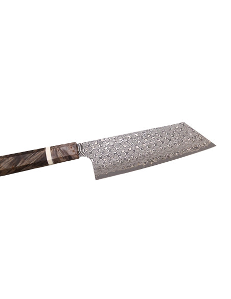 Faca nakiri kiritsuke japonesa artesanal de 17 cm, Nigara Hamono Anmon Damascus SG2