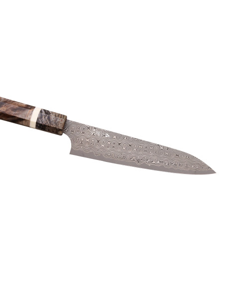 Faca universal japonesa artesanal de 14 cm da Nigara Hamono Anmon Damascus SG2