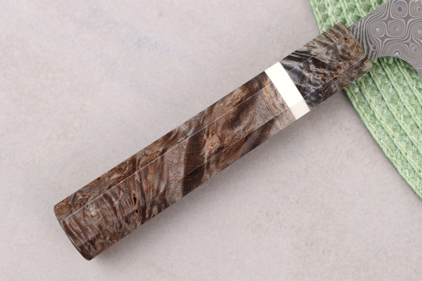 Faca universal japonesa artesanal de 14 cm da Nigara Hamono Anmon Damascus SG2
