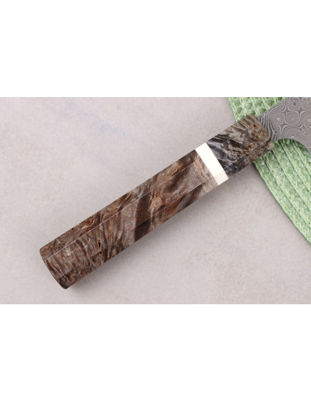 Faca universal japonesa artesanal de 14 cm da Nigara Hamono Anmon Damascus SG2