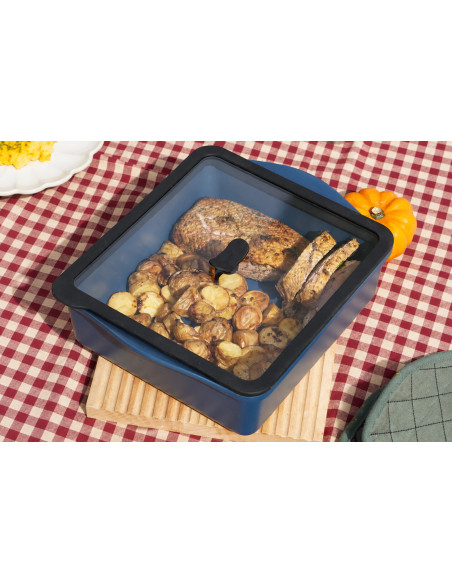 Coperchio da conservazione Cookut per pirofila regolabile in vetro e silicone